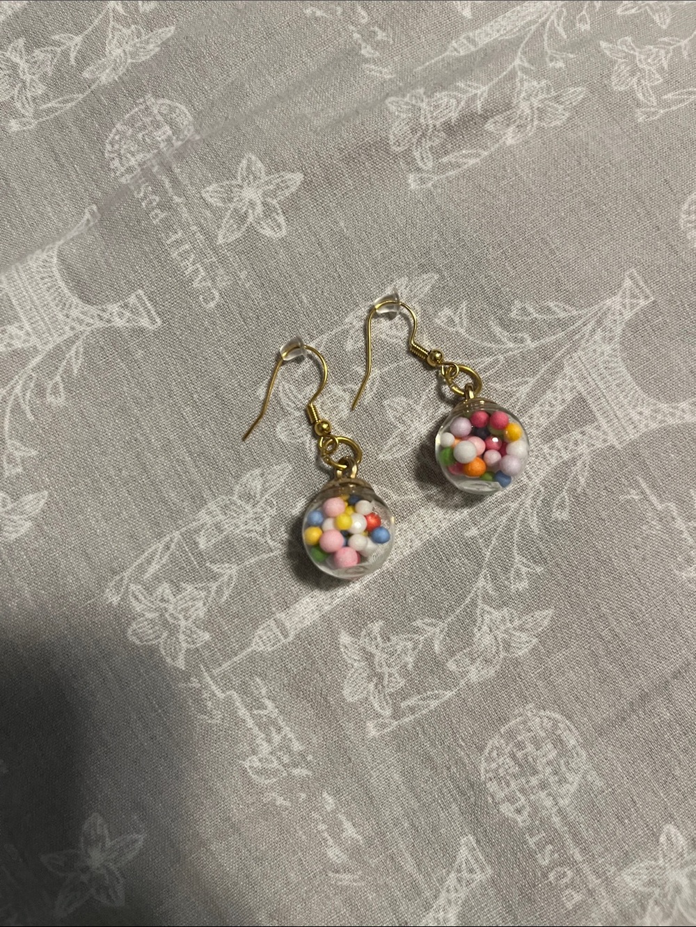 Colorful Bead Globe Drop Earrings